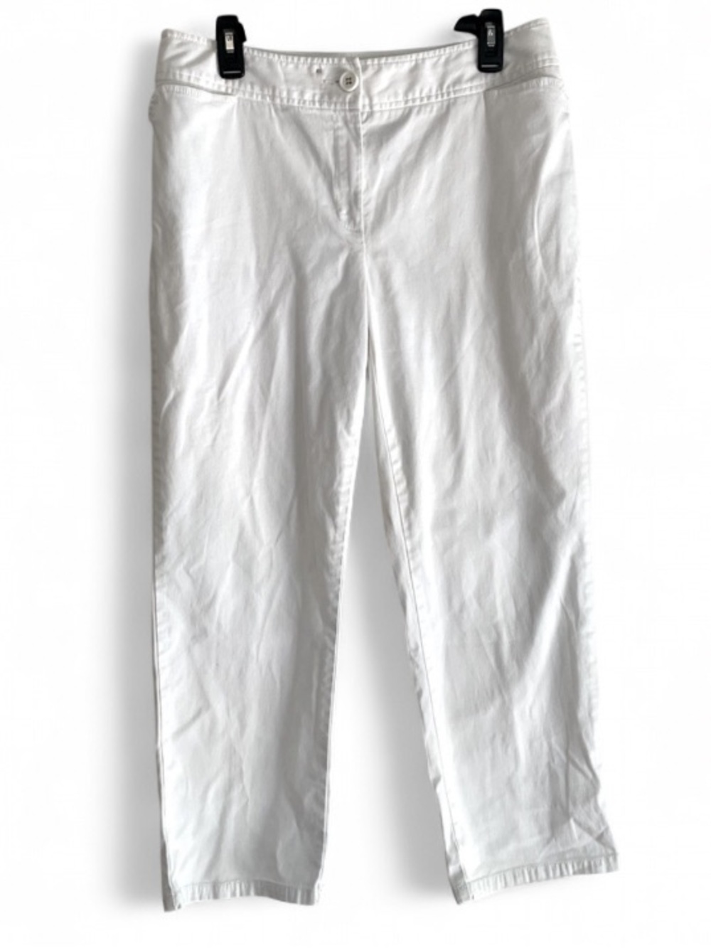 Liz Claiborne Audra White Straight-Leg Ankle Pants Size 12